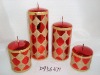 Wholesale christmas metallic shining candle