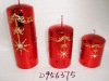 Wholesale christmas metallic shining candle