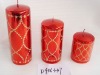 Wholesale christmas metallic shining candle
