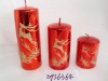 Wholesale christmas metallic shining candle