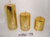 Wholesale christmas metallic shining candle