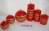 Wholesale christmas metallic shining candle