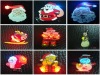 Wholesale LED flashing christmas santa,snowman,christmass tree pins/badge