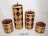 Wholesale christmas metallic shining candle