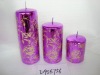 Wholesale christmas metallic shining candle