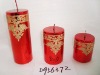 Wholesale christmas metallic shining candle
