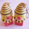 Wholesale LED keychain jungle bell musical clown toys
