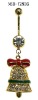 Wholesale Lovely Christmas Bell stainless steel navel body jewely/jewellery piercing