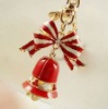 Wholesale Fashion Metal Swaroski Rhinstone Christmas Bell Key Chain , Key Ring SY12611