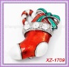 Wholesale XZ-1709 Christmas Brooch;stocking brooch