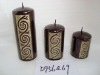 Wholesale christmas metallic shining candle