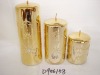 Wholesale christmas metallic shining candle