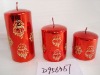 Wholesale christmas metallic shining candle