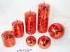 Wholesale christmas metallic shining candle