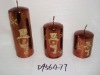 Wholesale christmas metallic shining candle