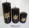 Wholesale christmas metallic shining candle