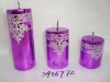 Wholesale christmas metallic shining candle