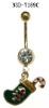 Wholesale Charming Stainless steel Belly ring body jewelry piercing for Christmas Day