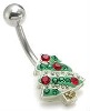 Wholesale charming 316L stainless steel with christmas tree body piercing belly rings