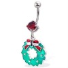 Wholesale Christmas Wreath Belly Button Ring,Belly Ring,Navel Ring C1957