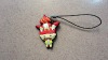 Wholesale PVC hanging drop with silver powder/mini phone ornament drops
