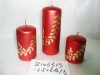 Wholesale christmas matt pillar candle,christmas candle,metal decorative candle, candle ornament, craft decoration candle,gift candle