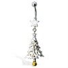 Christmas Tree Belly Button Ring,Belly Ring,Navel Ring C1956