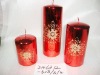 Wholesale snow flake shining candle,christmas candle,metal decorative candle, candle ornament, craft decoration candle,gift candle