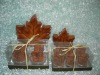 Wholesale Decorative craft christmas maple leaf candle