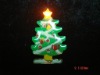 Wholesale LED Flashing Christmas tree shape badge/pin
