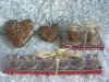 Wholesale Decorative craft christmas heart craft candle