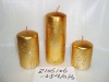 Wholesale christmas matt gold candle,christmas candle,metal decorative candle, candle ornament, craft decoration candle,gift candle