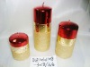 Wholesale christmas metallic shining candle,christmas candle,metal decorative candle, candle ornament, craft decoration candle,gift candle