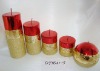 Wholesale christmas metallic shining candle,christmas candle,metal decorative candle, candle ornament, craft decoration candle,gift candle