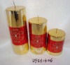Wholesale christmas metallic shining candle,christmas candle,metal decorative candle, candle ornament, craft decoration candle,gift candle