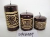 Wholesale christmas metallic shining candle,christmas candle,metal decorative candle, candle ornament, craft decoration candle,gift candle