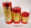 Wholesale christmas metallic shining candle,christmas candle,metal decorative candle, candle ornament, craft decoration candle,gift candle