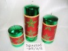 Wholesale christmas metallic shining candle,christmas candle,metal decorative candle, candle ornament, craft decoration candle,gift candle
