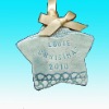 Wholesale 3.5" green bell ceramic Christmas ornament