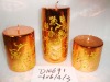 Wholesale christmas metallic shining candle,christmas candle,metal decorative candle, candle ornament, craft decoration candle,gift candle