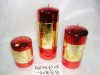 Wholesale christmas metallic shining candle,christmas candle,metal decorative candle, candle ornament, craft decoration candle,gift candle