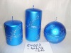 Wholesale christmas pillar&ball candle,christmas candle,metal decorative candle, candle ornament, craft decoration candle,gift candle