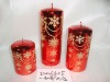 Wholesale hot selling classic xmas candle,christmas candle,metal decorative candle, candle ornament, craft decoration candle,gift candle
