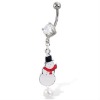 Wholesale Dangling Snowman Christmas Belly Button Ring,Belly Ring,Navel Ring C1965