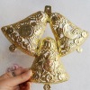 Golden Plated Christmas Tinker Hollow bell Jingle bell charms pendants