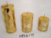 Wholesale hot selling candle promotion candle golden pillar candle