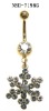Wholesale NEW STYLE Snowflake FOR Christmas Day belly ring body jewelry jewellery piercing