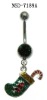 Wholesale Lovely stainless steel Boots Christmas navel belly ring body jewelry/jewellery piercing