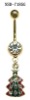 Wholesale Fancy Stainless Steel Christmas tree navel belly bing body jewelry/jewellery piercing