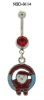 Wholesale Lovely stainless steel Father Christmasnavel belly ring body jewelry/jewellery piercing